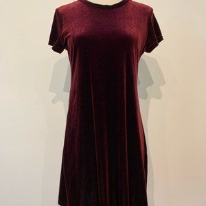 Vintage 90s Red Velvet Mini Dress